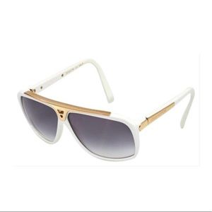 LV
White X Gold Rare Z0351w Millionaire Evidence 141lvs78 Sunglasses AUTHENTIC!